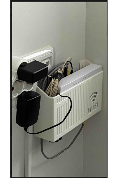 tozlupazar Beyaz Pleksi Wifi Kutusu Duvar Asılabilir Sigorta Ve Modem Saklama Kutusu 25x15x6 Cm