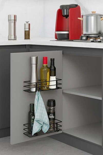 EGE HOME STORE Dolop Lid Rack Adhesive Set of 2 Kitchen Countertop Organizer ...