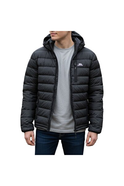 Trespass Ανδρικό μαύρο Mikail - Ανδρικό casual τζάκετ παλτό Majkcatr0050-blk