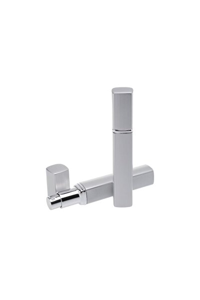 DROPY Recipient cosmetic sticla spray 12 ml Square argintiu