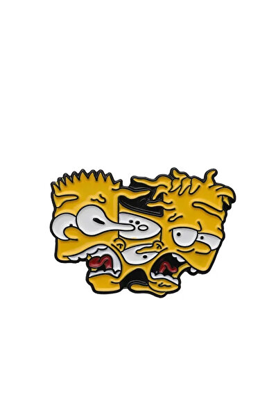 Miniso XZ1922 Funny Animation The Simpsons Brooch Homer Marge Bart Metal Badge Lapel Pin Backpack Accessori