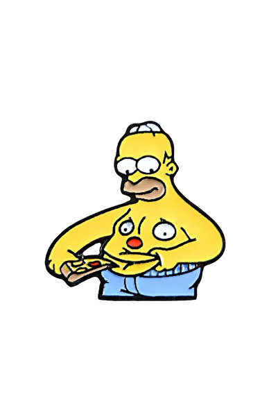 Miniso XZ1917 Funny Animation The Simpsons Brooch Homer Marge Bart Metal Badge Lapel Pin Backpack Accessori