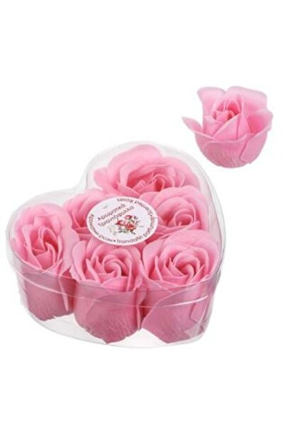 OEM Trandafiri decorativi parfumați, inimă roz, 4 cm - 6 buc.