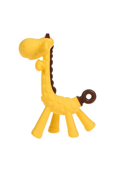 SHOPIENS Silicone Teething Toy, Giraffe, Unisex, Yellow, 0+ Months, MYONNA IT & E- COMMERCE ®