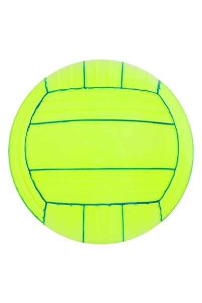 SHOPIENS Minge Volei Plaja, Model Fluorescent, Culoare Galbena, Dungi Bleu, D...