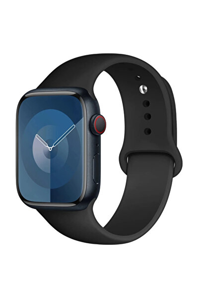 Choice 38 مم - 40 مم - 41 مم S-M 18 سوار سيليكون أسود لحزام الساعة 44 مم 45 م...