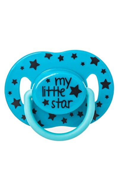 OEM Silicone Pacifier Blue Stars "My Little Star" 6-18 Months - Honey Baby