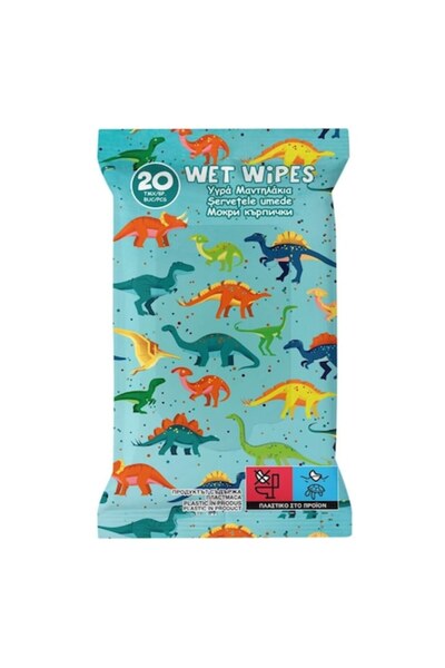 SHOPIENS Servetele Umede Travel, Multicolor, Set 20 bucati, Aloe Vera si Vita...