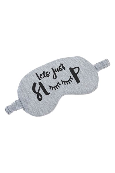 SHOPIENS Sleeping Mask, Model "Let's Just Sleep", Color Gray, Size 18x10 cm, Material Polyester, MYO