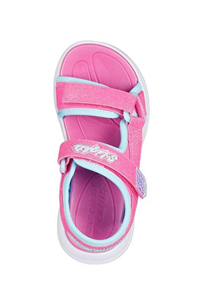 SKECHERS S-Lights Sola Glow Sandals - Aqua & Hot Pink