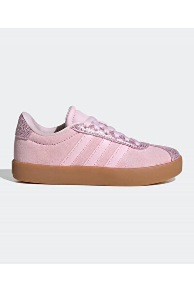 adidas VL Court 3.0 Lace Up Closure Sneakers - Pink