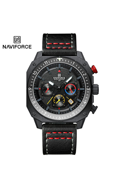 Naviforce BGYB Sports Multifunction Waterproof Watches for Men Fashion Leather Luxury Brand Quartz A