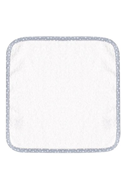 MYONNA IT & E- COMMERCE Baby Towel, Star-Edged Trim, White, Cotton, 30x30 cm