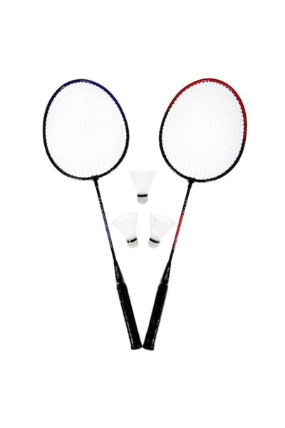 SHOPIENS Set Rachete Badminton, 2 Bucati, Plastic, 3 Fluturasi, 65 cm, MYONNA IT & E- COMMERCE ®