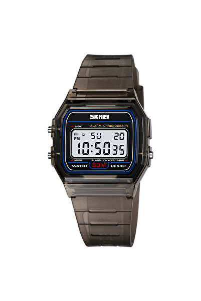 Skmei black Casual Chrono Digital Women Sport Watches Fashion TPU Strap Waterproof Wristwatch For La