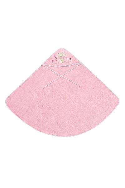 MYONNA IT & E- COMMERCE Prosop cu glugă 100x100 cm, roz, imprimeu ursuleți, b...