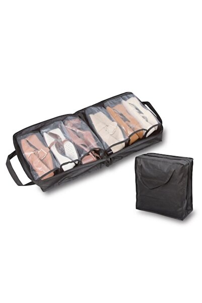 SHOPIENS Shoe Bag, Travel Model, Black Color, Capacity 6 Pairs, 35x37x16 cm, MYONNA IT &