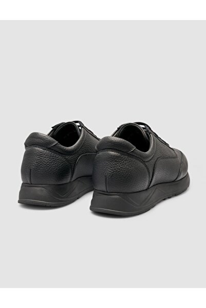 Cabani 100% Genuine Leather Black Fur Lined Sports Shoes