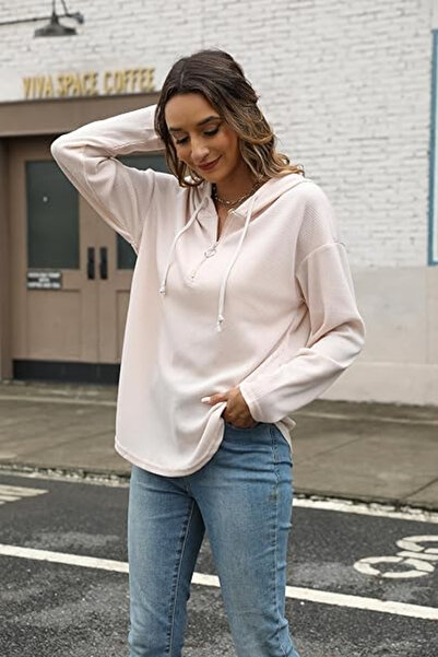 OEM Women's slim fit sports hoodie, beige L