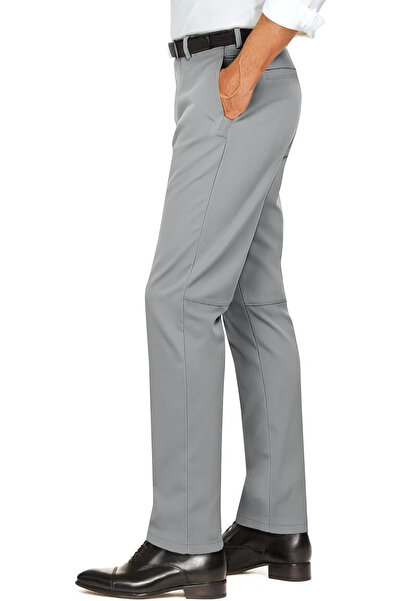 OEM Men's casual pants, breathable, elastic waist, gray 32