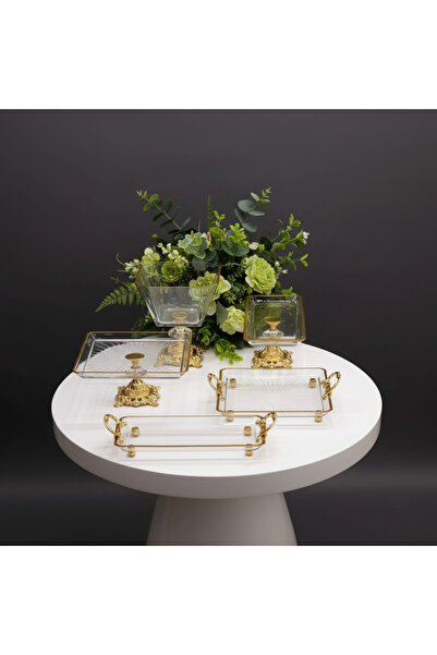 golden glass حامل عرض ذو 5 أرجل