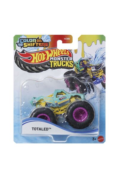 HOT WHEELS MONSTER TRUCK TOTALED WITH COLOR CHANGING SCALE 1 TO 64