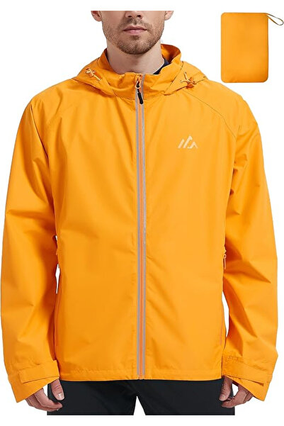OEM Men's waterproof sports jacket, reflective orange color L