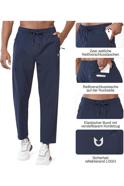 OEM Men's thermal running sports pants, blue, S