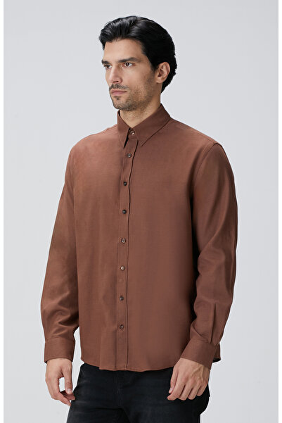 Network Kiremit Flanel Comfort Gömlek