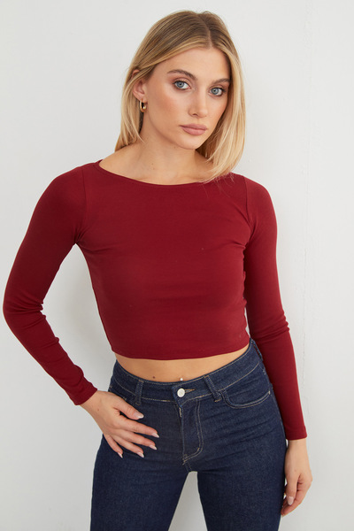 Fulla Moda Basic Boat Neck Modal Bodysuit