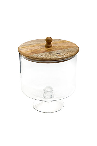 Other Platter | WOOD COLONY | glass on a base L | 24x18 cm | 886749