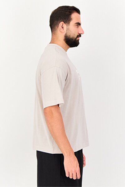 New Balance Men Sportswear Fit Short Sleeve Training T-Shirt, Light Beige