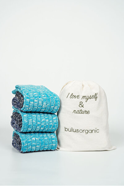 Buluş Organic Κάλτσες από οργανικό βαμβάκι 3 τεμαχίων Flamlı Moline - Πολύχρωμες