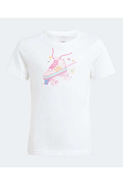 adidas Junior Summer Graphic T-Shirt - White