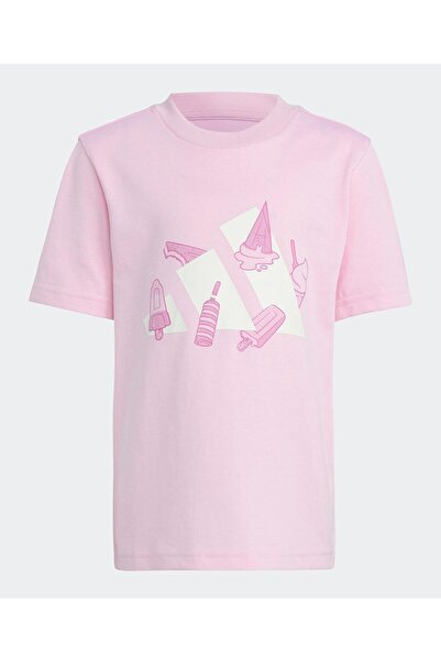 adidas LOUNGE ICE GRAPHIC T-SHIRT-True Pink