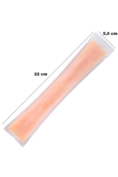 COLORPAK Kilitli Meybuz Poşeti 50 Adet Ev Yapımı Dondurma Meybuz Torbası Sızdırmaz 5,5x22cm