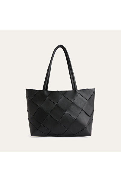 Mudo حقيبة يد منسوجة بنمط مميز