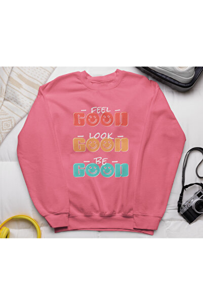 MAGORS سترة رياضية قطنية مطبوعة بأكمام طويلة وياقة دائرية بثلاثة خيوط، تمنح ا...