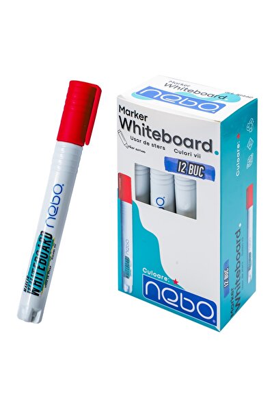 NEBO Marker Whiteboard, Red, 12 pcs/set -