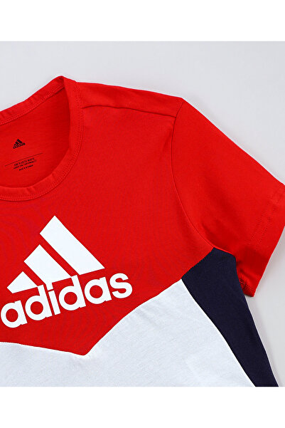 adidas Colorblock T-Shirt - Vivid Red