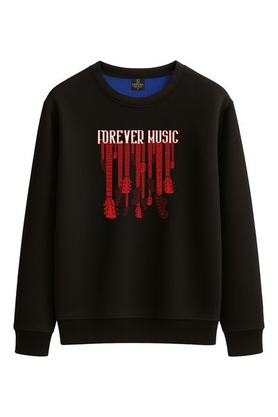 Espina Premium Regular Forever Music Printed Sweatshirt