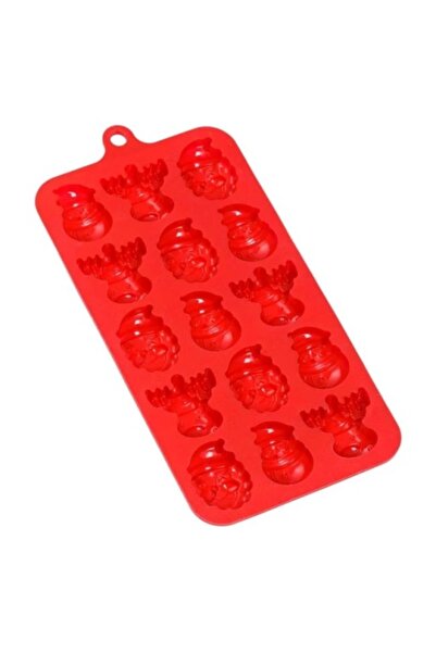 OEM Christmas cake silicone mold, size 20 x 10.5 x 1.5 cm, 15 compartments