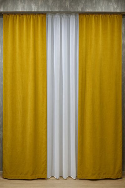 Miabella Home Velvet Texture Backdrop Curtain, Simple Stitching, Single Wing Backdrop Curtain