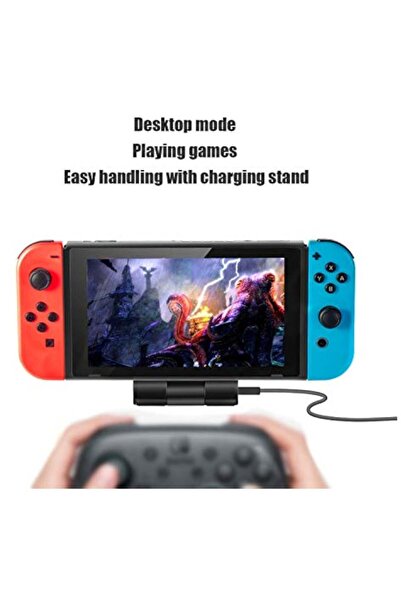 COOYA قاعدة قابلة للطي لتحويل الفيديو، محطة شحن محمولة لجهاز Switch، حامل بتصميم قابل للطي