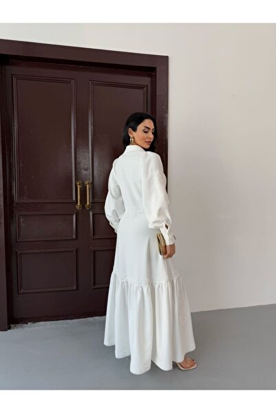 suphias Lace Detailed Atlas Fabric Dress