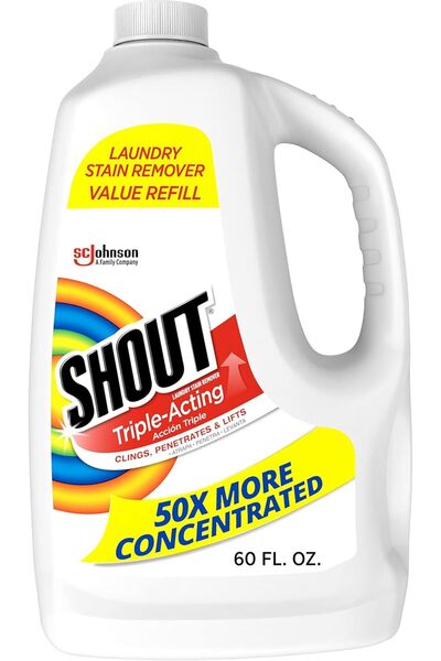 Shout Triple Laundry Stain Remover for Daily Stain Liquid Refill Shout, 60 fl oz