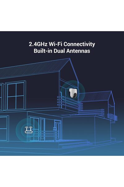 EZVIZ كاميرا مراقبة خارجية بزاوية 360 درجة مع تتبع تلقائي، واي فاي، كشف الحركة/الإنسان، لون N