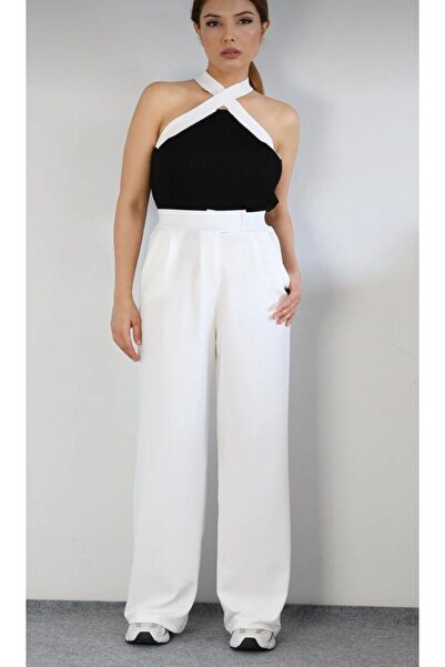 QUUL'Y //New Season//High Waist//Buttoned//Ultra Stretchy//Women's Fabric Pants