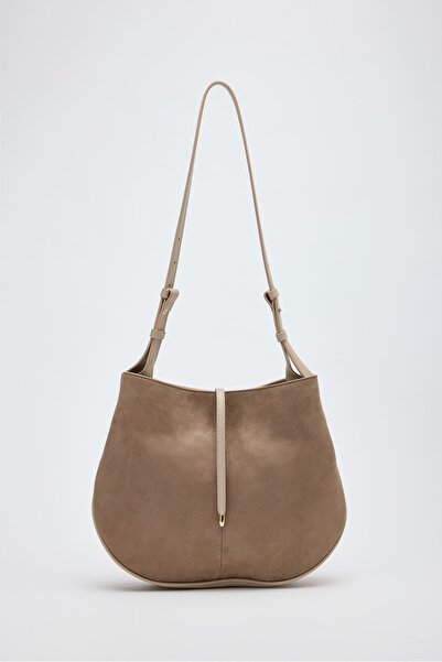 YOURBAG حقيبة كتف نسائية من جلد الغزال الصناعي من ميا – تصميم عصري دائري الشك...