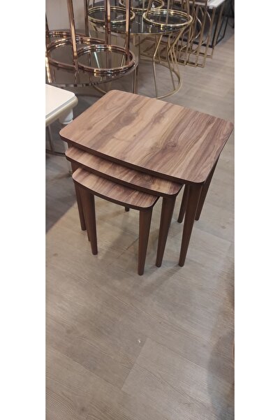 sandıkçı HACI HAFIZ 3 Lü MDF lam Ahşap zigon sehpa